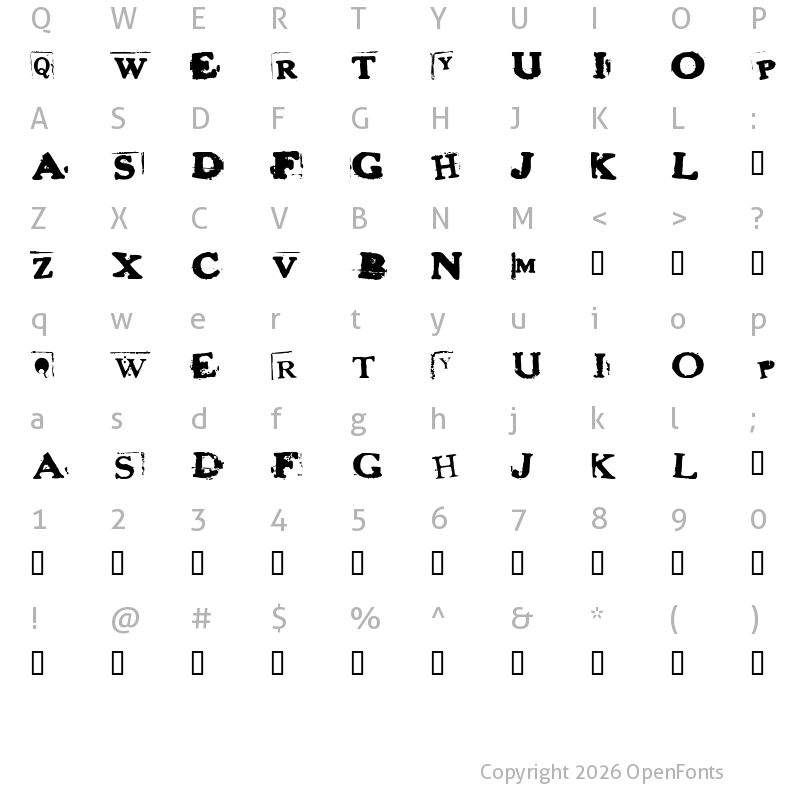 Character Map of HeroinSheik Regular
