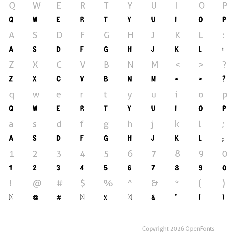 Character Map of HETIKADemo Regular