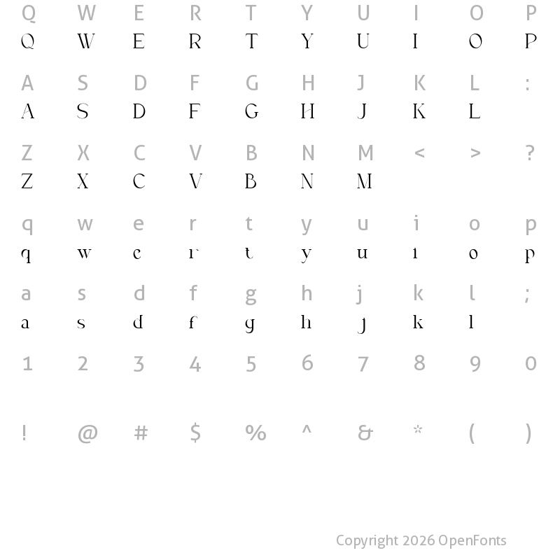 Character Map of HEVERLY Regular