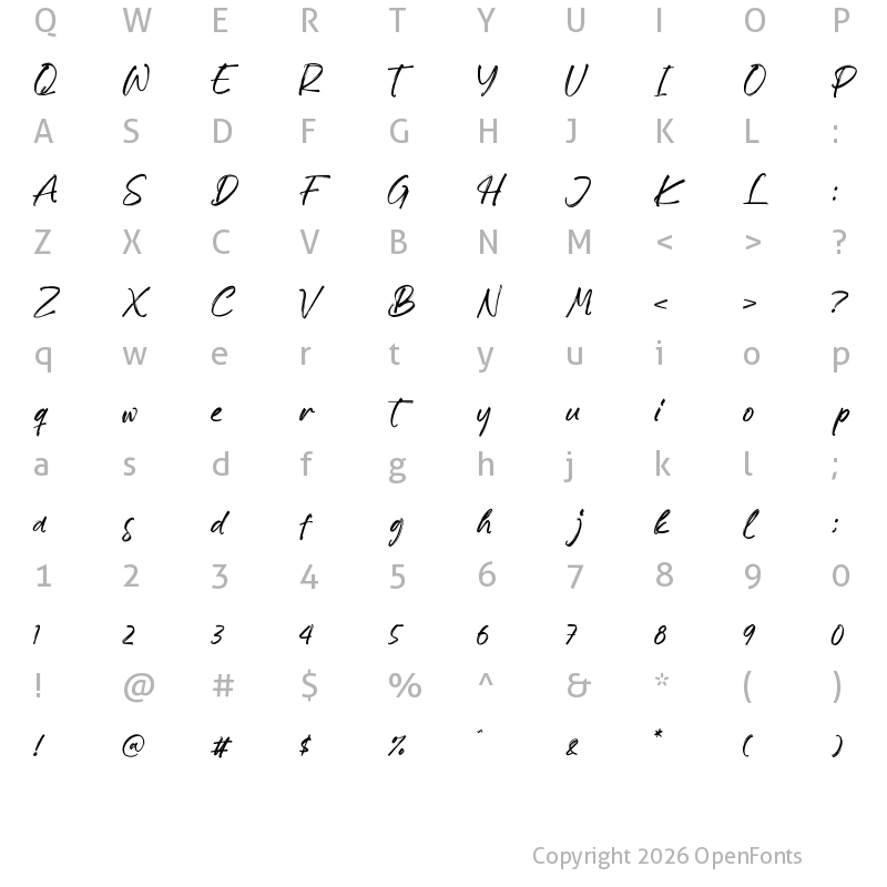 Character Map of Hickey Regular