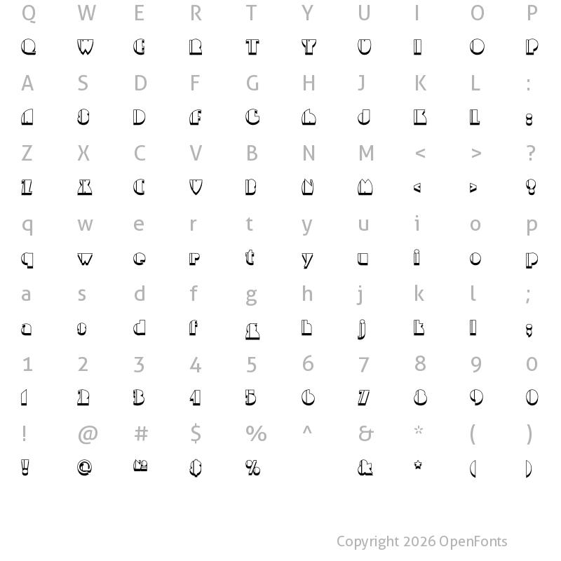 Character Map of High Five Jive NF Regular
