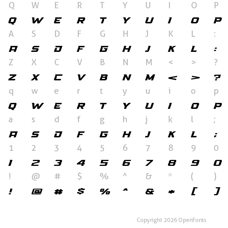 Character Map of High Speed Regular