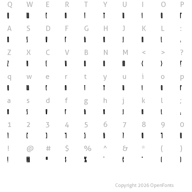 Character Map of HighRise BB Regular