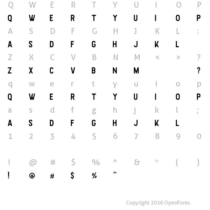 Character Map of Highstories Sans Regular