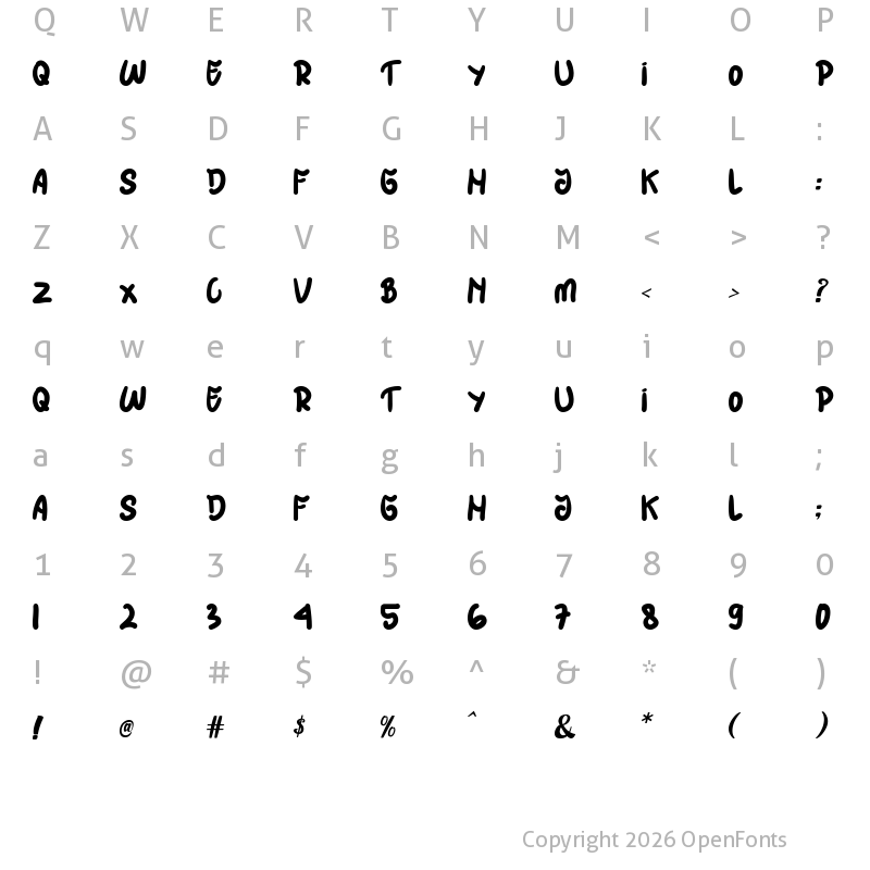 Character Map of HIJABMU Regular