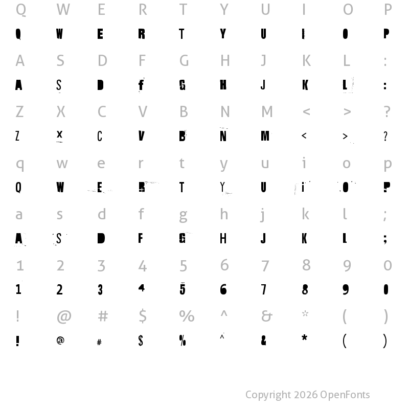 Character Map of Hit me, punk! 10 Regular