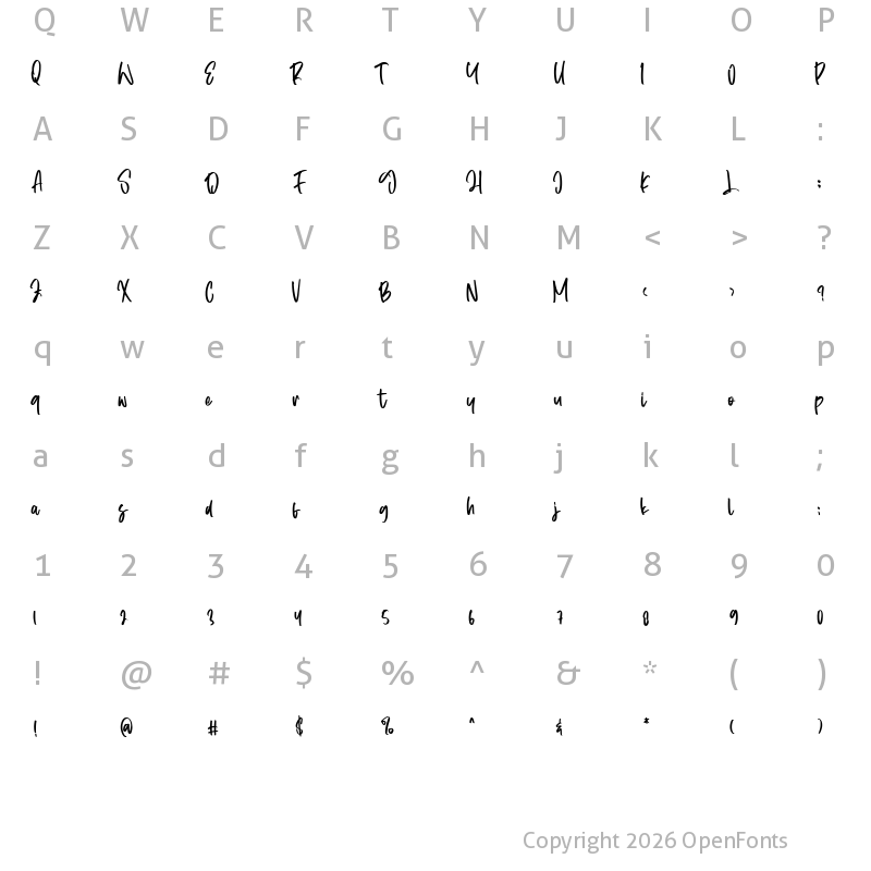 Character Map of Hitherto Regular