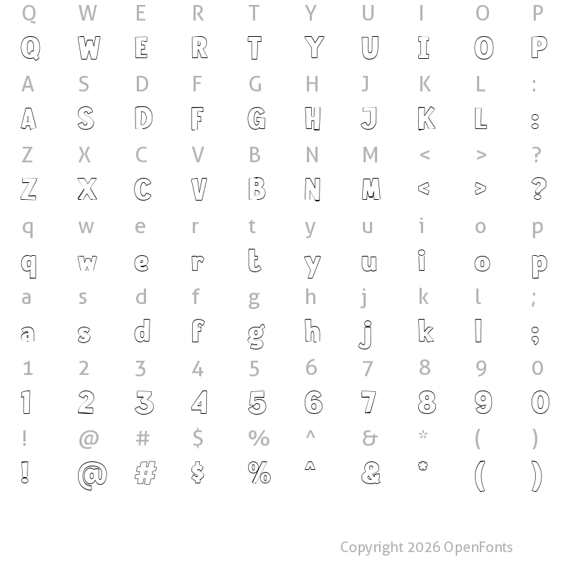 Character Map of Hokuba Grabs Outline