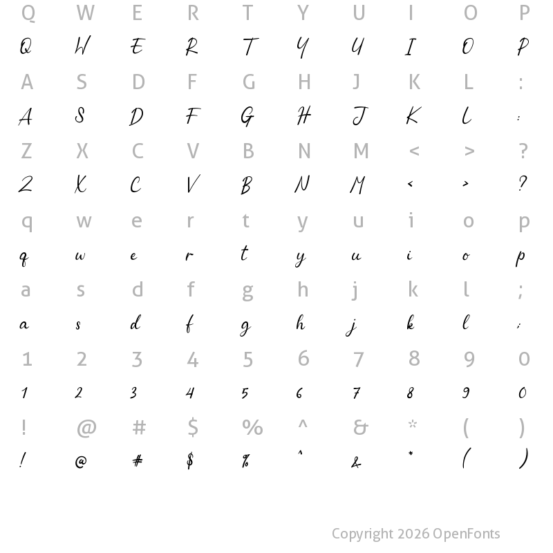 Character Map of Holly Jolly Regular