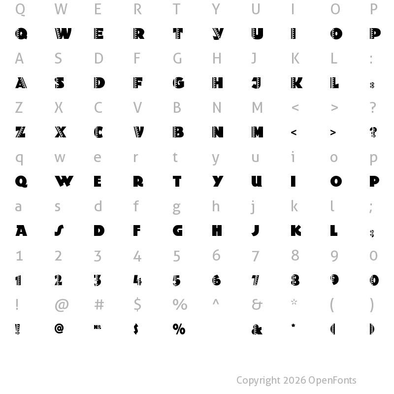 Character Map of Holy Ravioli NF Regular
