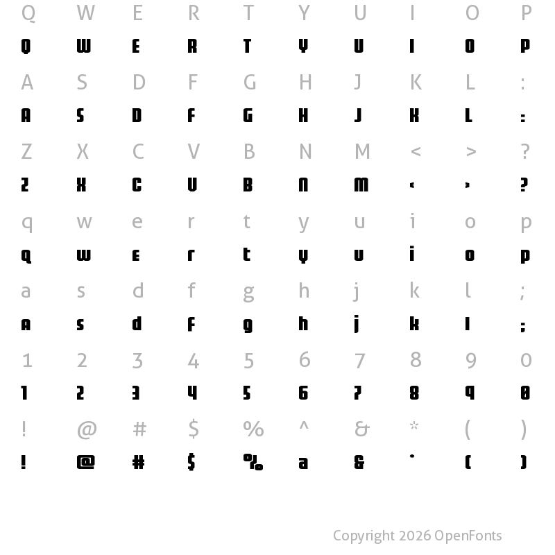 Character Map of Homelander Wide Regular