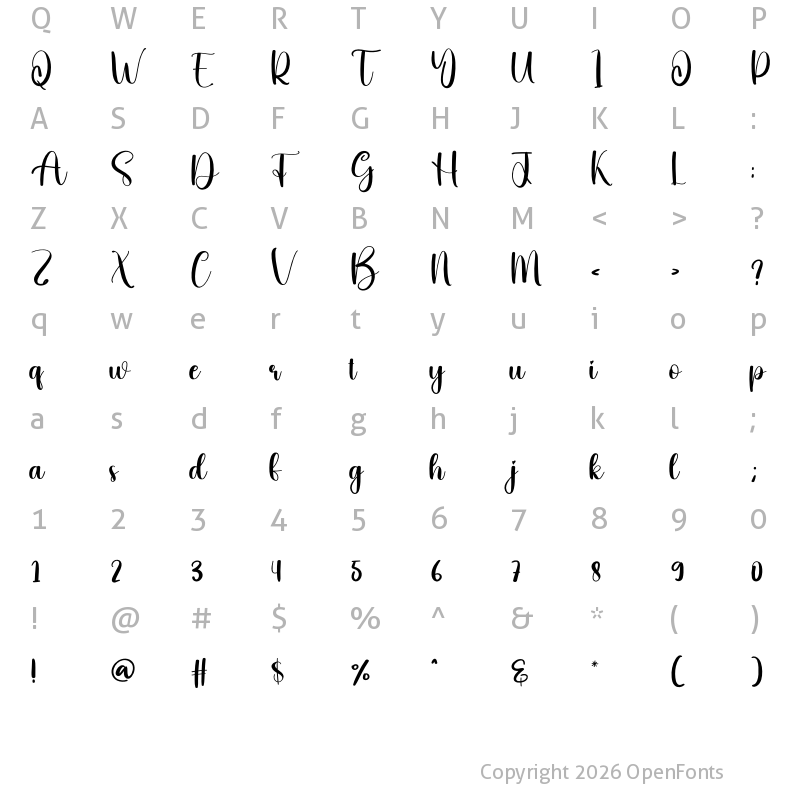 Character Map of Homepage Regular