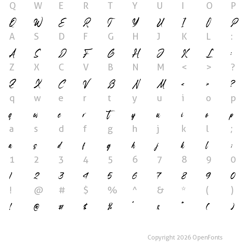 Character Map of Hompetty Regular