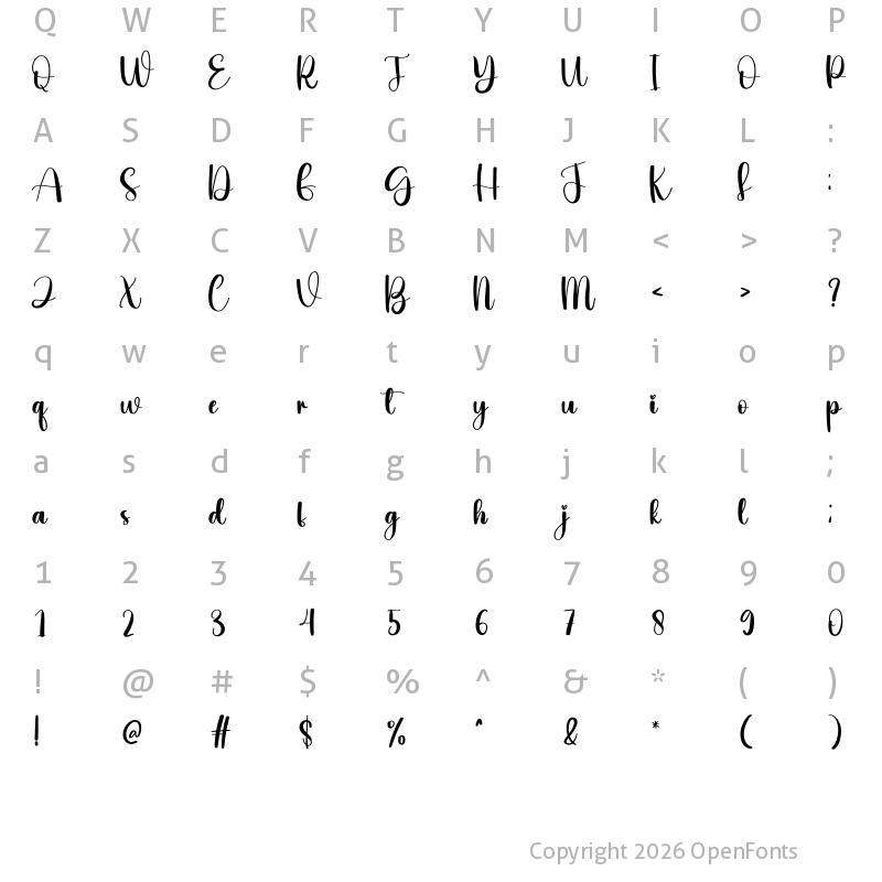 Character Map of Hooked Regular
