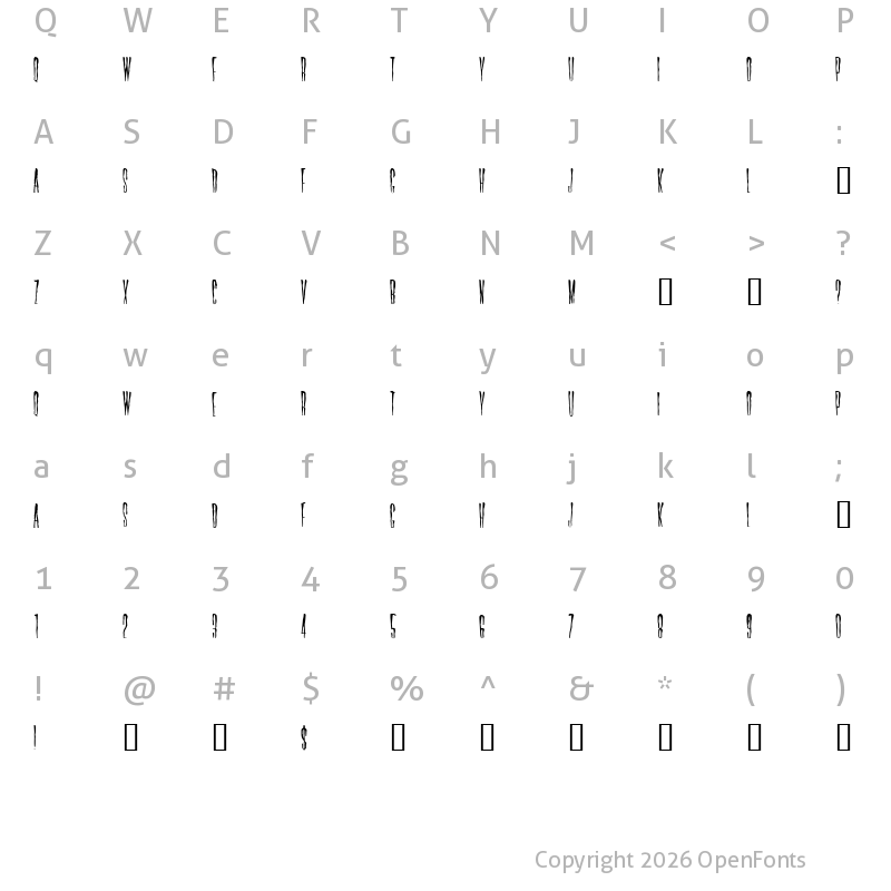 Character Map of Horror Hotel