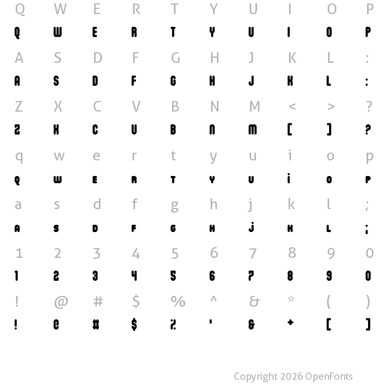 Character Map of Hors D'oeuvres The Garter Regular