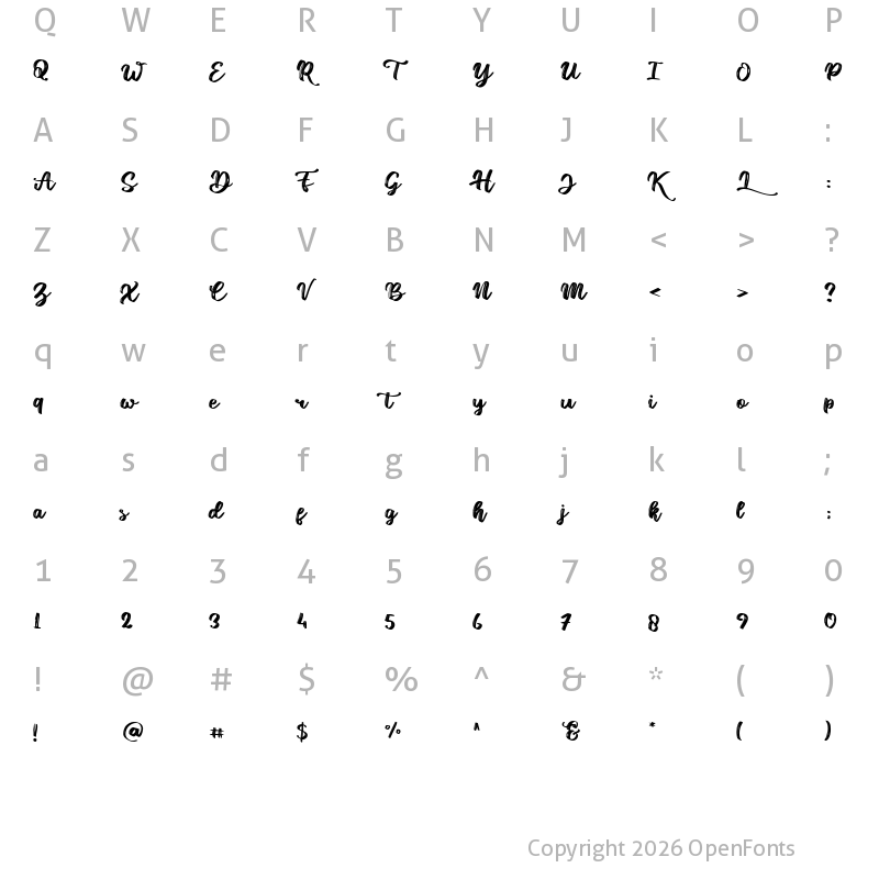 Character Map of Hotel Lorint Regular