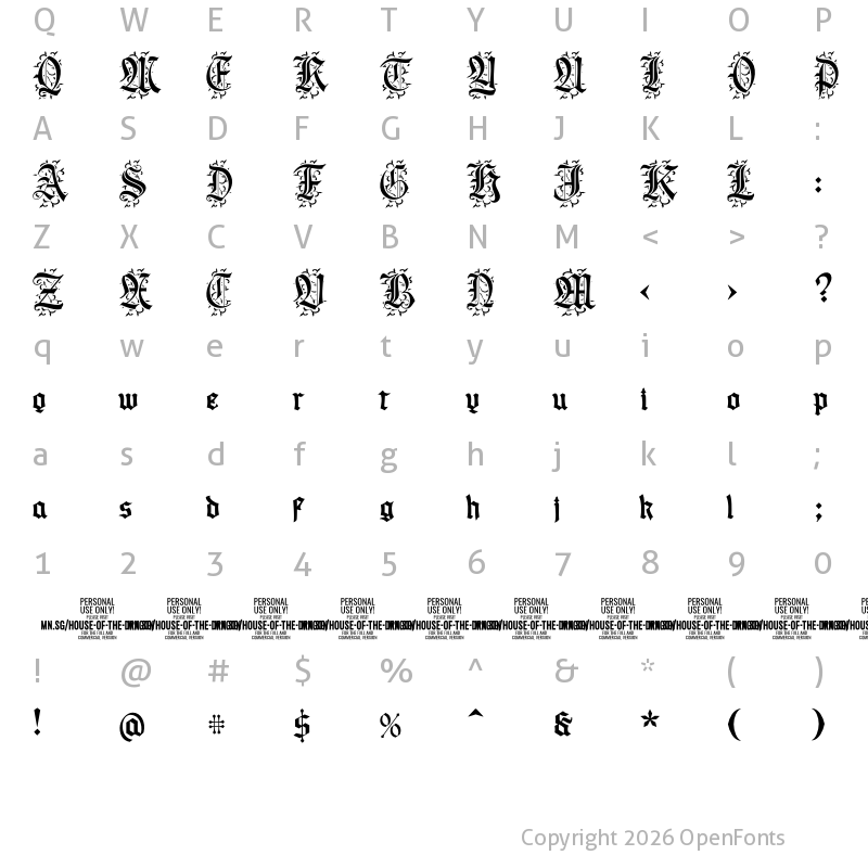 Character Map of House of the Dragon PERSONAL Deco