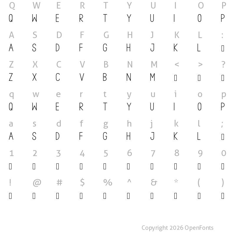 Character Map of House Signature Sans Regular