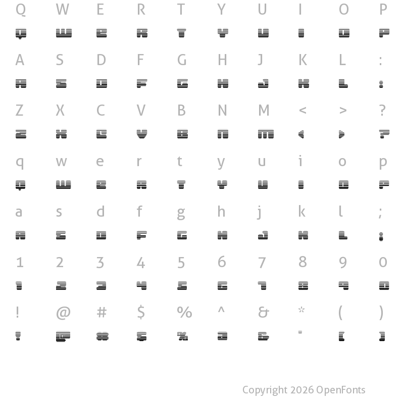 Character Map of Hula Hoop Girl Gradient Regular