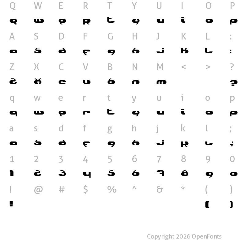 Character Map of Hydro Regular