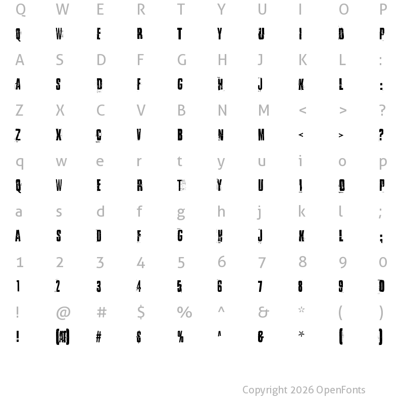 Character Map of I Did It My Way Regular