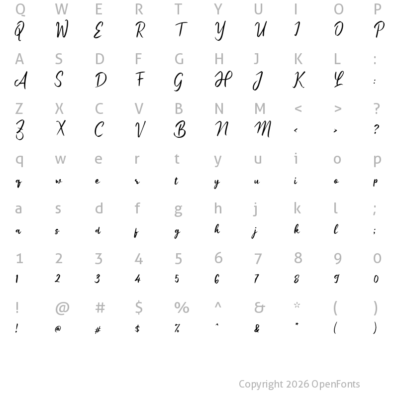 Character Map of i Iglesias Fortune Regular