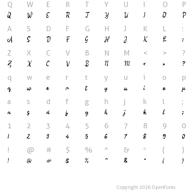 Character Map of i Ikhlas Script Regular