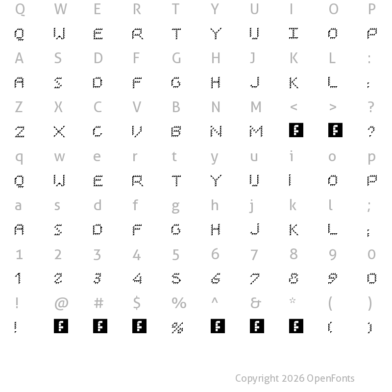 Character Map of I ROBOT Regular