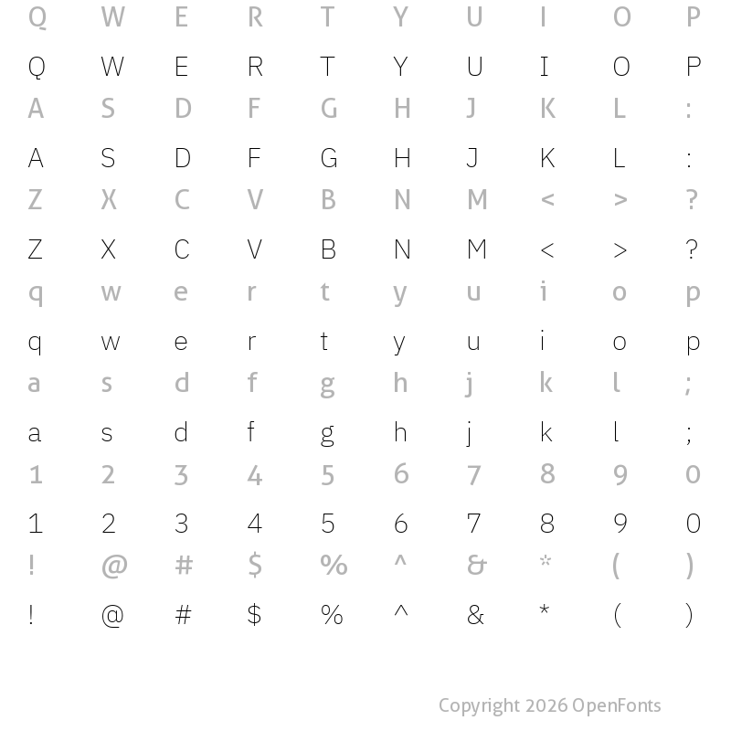 Character Map of IBM Plex Sans Devanagari ExtraLight