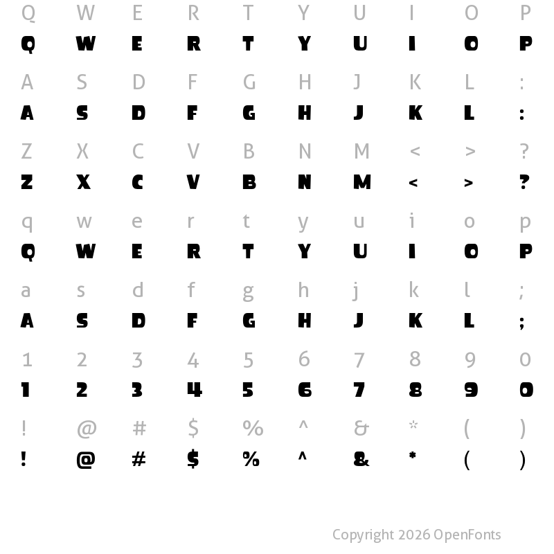 Character Map of Ice Egg Regular