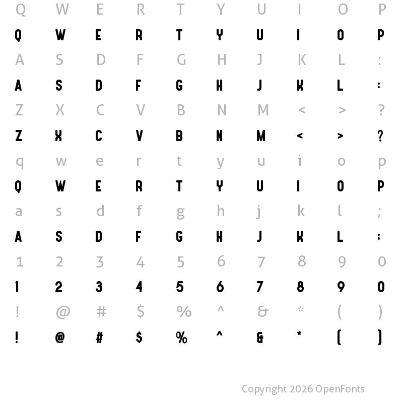Character Map of Ignazio Reguler