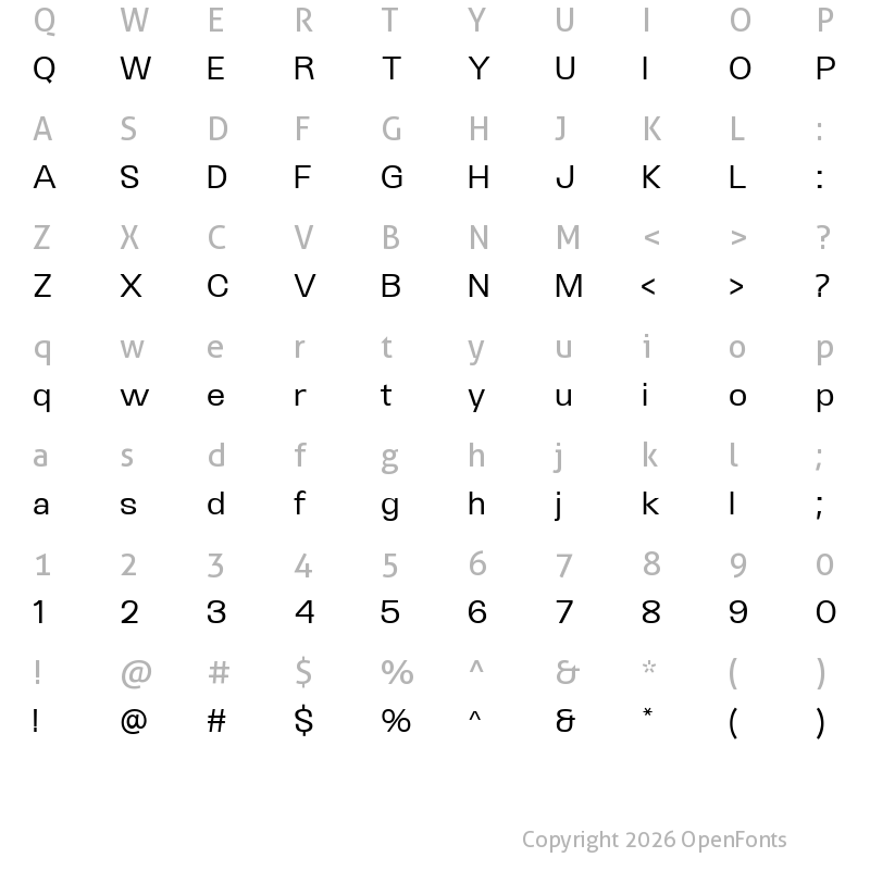 Character Map of Ikhsani Grotesk Regular