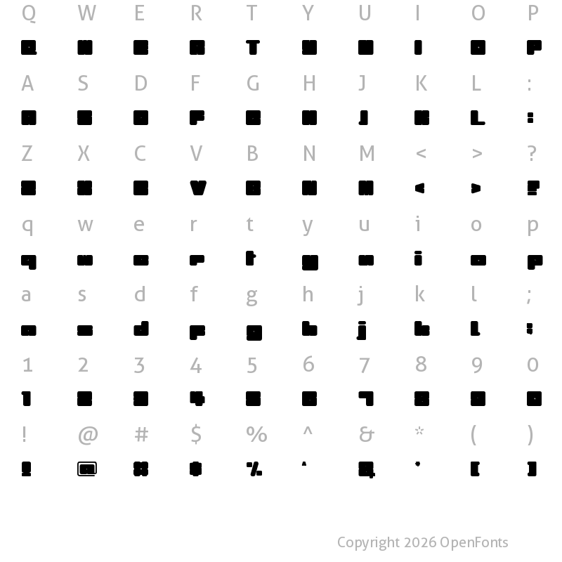 Character Map of Illustrious Regular