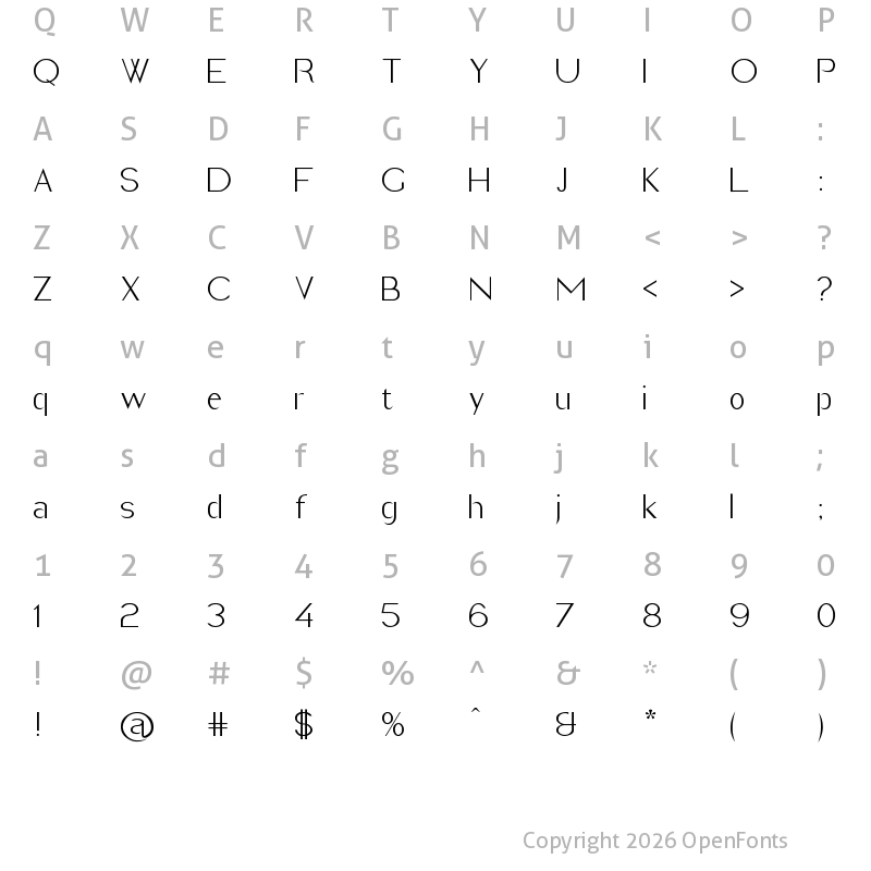 Character Map of Imelda Light