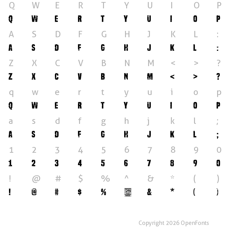 Character Map of Impacto Final! Regular