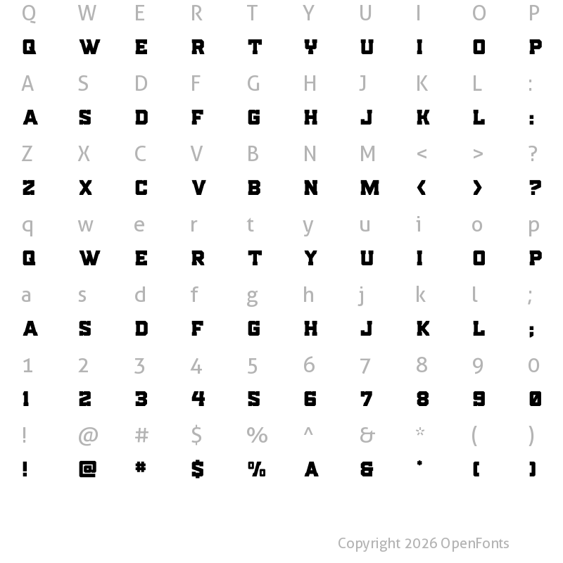 Character Map of Indian Steeds Title Regular