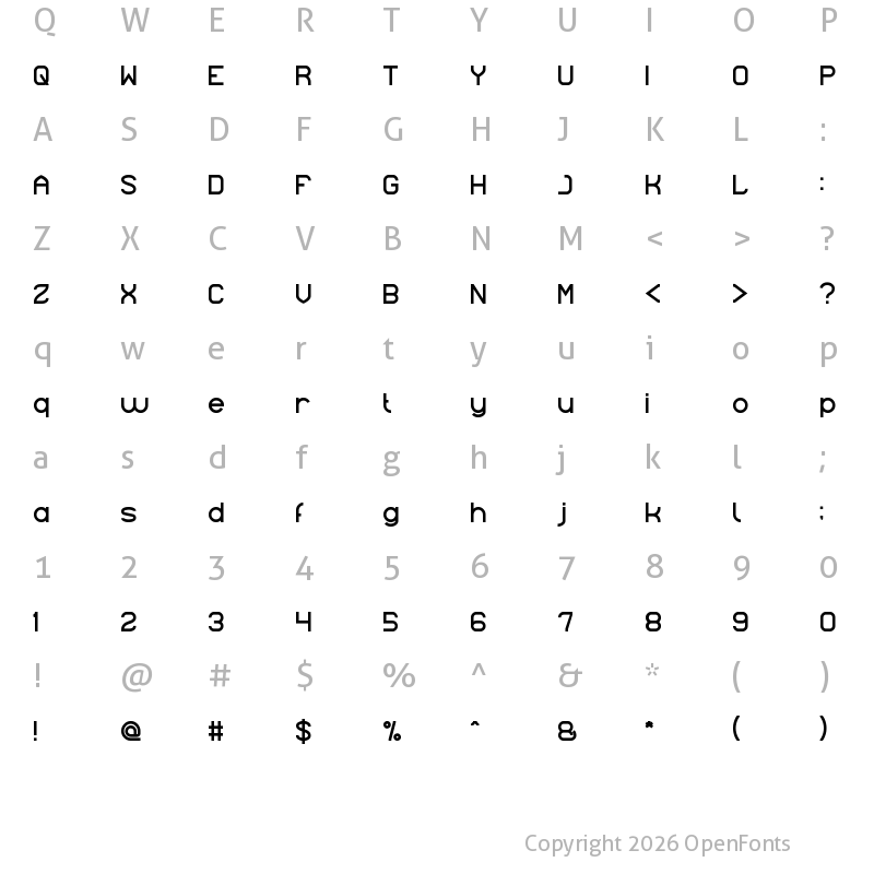 Character Map of Indonesia Regular