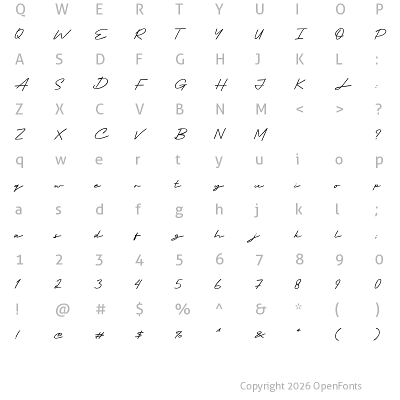 Character Map of Indosign Regular