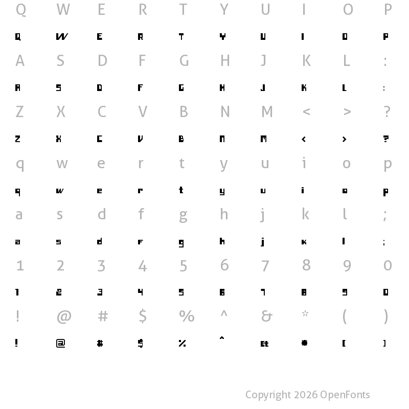 Character Map of inero Regular