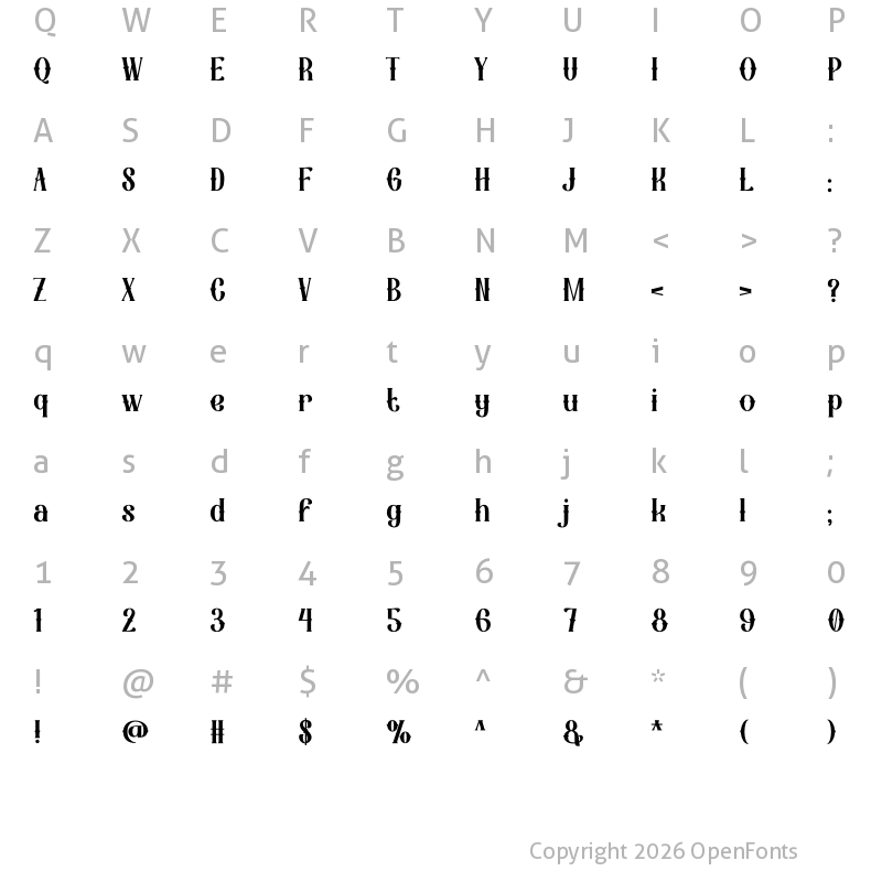 Character Map of Ink Pearcer Regular