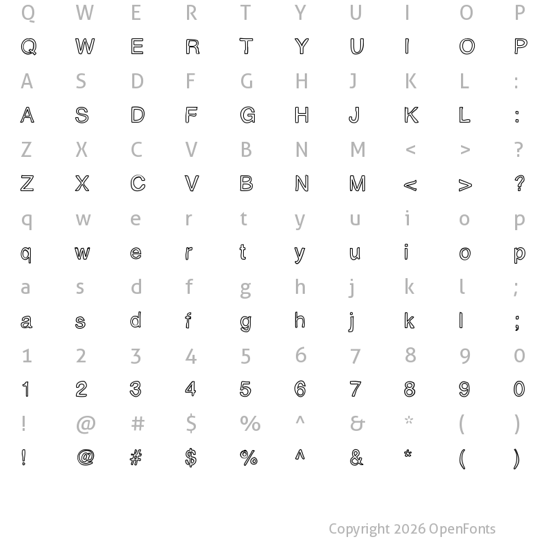 Character Map of InsideOutside Medium