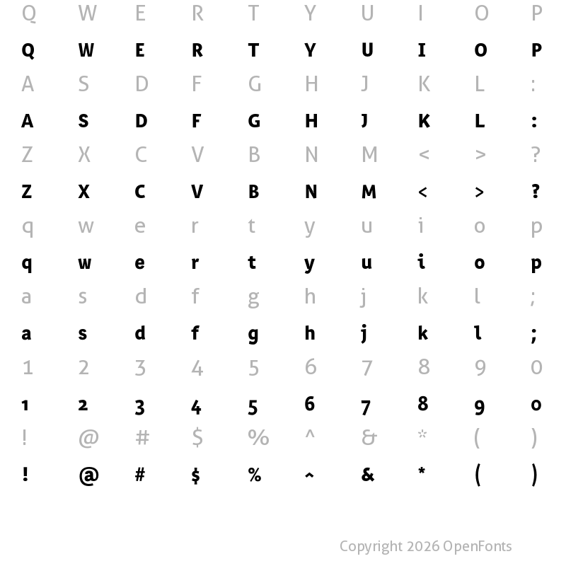 Character Map of Interpol Correspondence Black