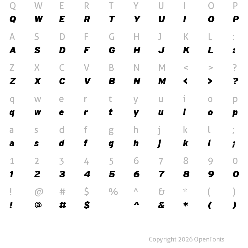 Character Map of Interstate Regular