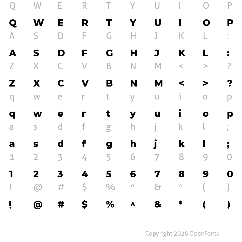 Character Map of IRANYekan Black