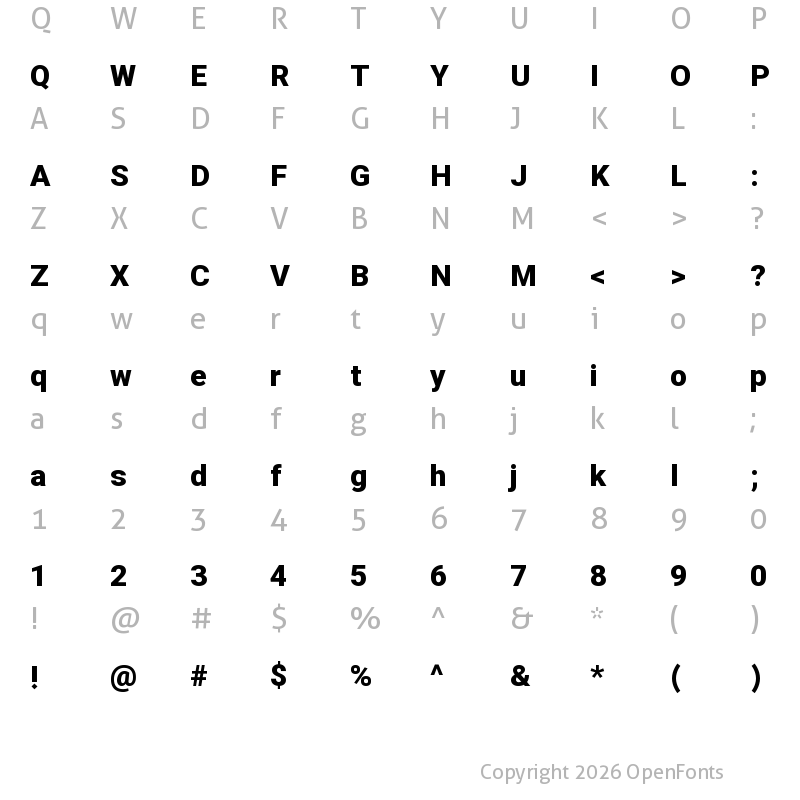 Character Map of IRANYekan ExtraBold