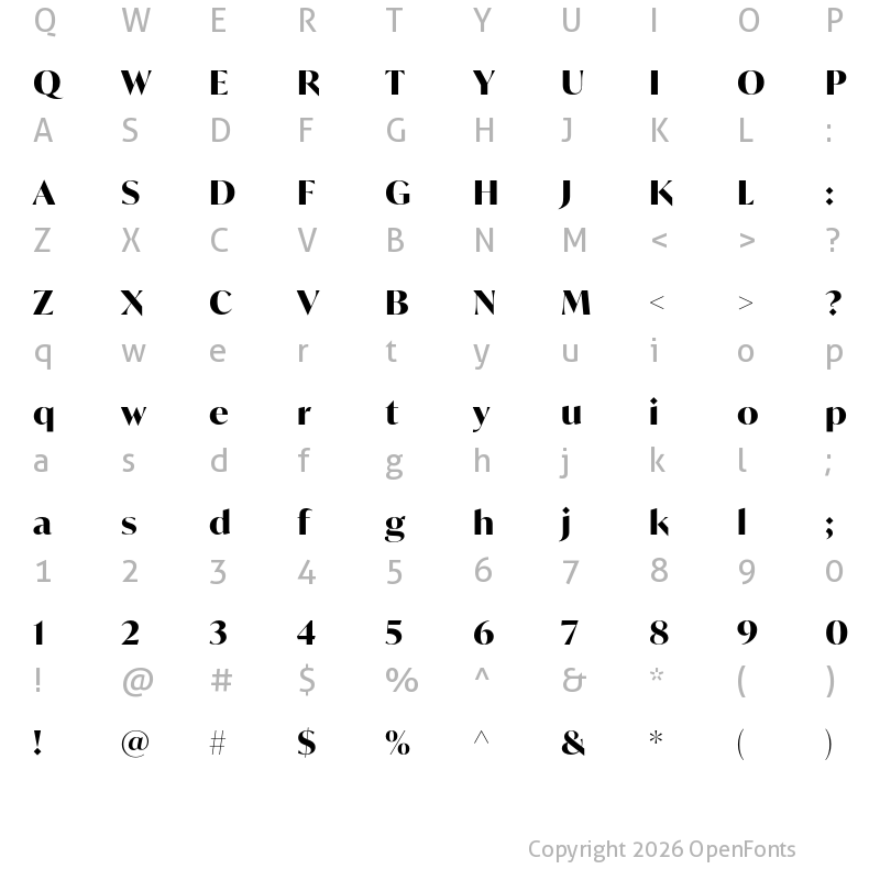 Character Map of IvyMode Bold