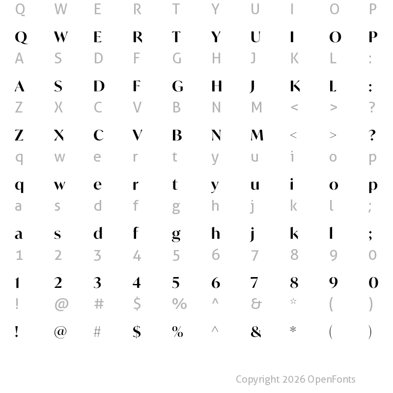 Character Map of IvyMode SemiBold