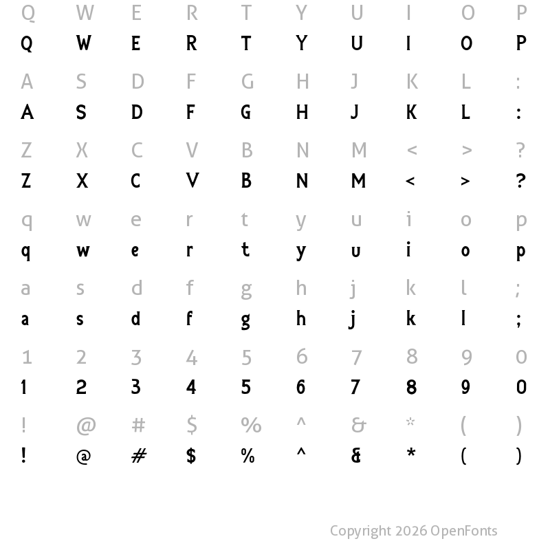 Character Map of j Jurnalis Regular