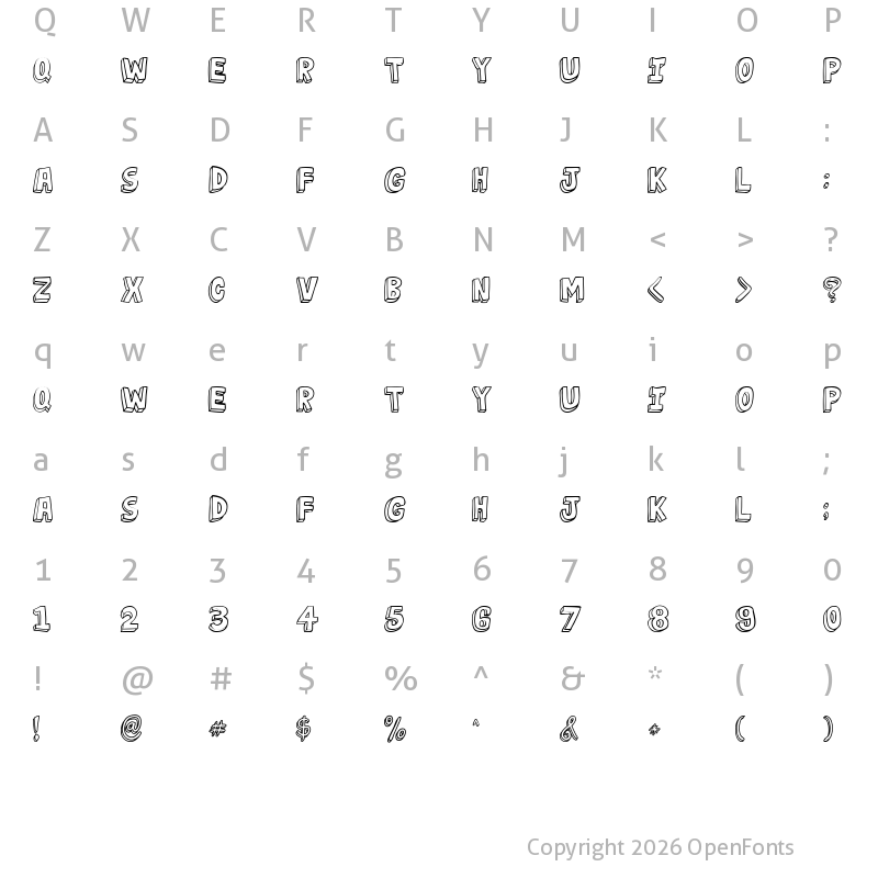 Character Map of jabjai Light
